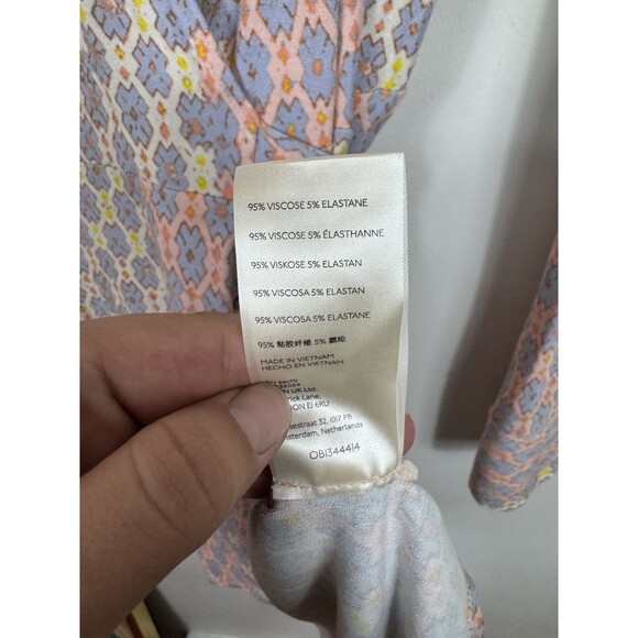 Free People Rhetta Wrap Mini Dress Boho Preppy Casual Basic Fall Retro Womens S - Picture 8 of 9